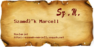 Szamák Marcell névjegykártya